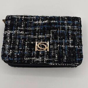 Bebe Black Tweed Crossbody #0020